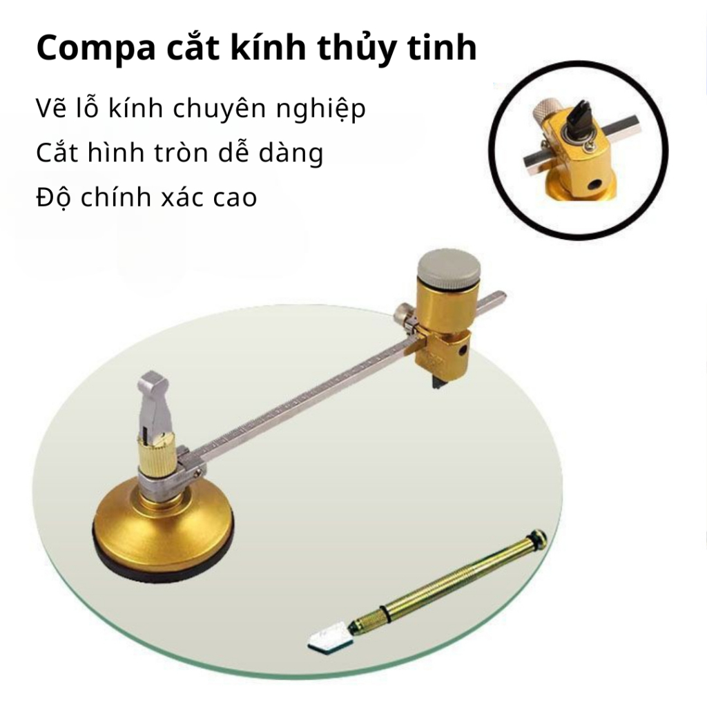 Compa cắt kính tròn bán kính 60cm chuyên nghiệp - Dao cắt kính tròn ...