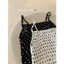 𝐖𝐆𝐖𝐄|Set Áo Hai Dây Nữ Bo Chấm Bi, Kèm Scrunchie Tóc – Dáng Ôm Gợi Cảm W6314#