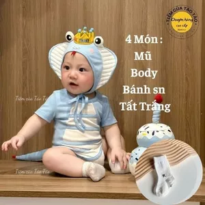 Tặng Bánh và Tất- Bodysuit bé Na - Rắn tặng kèm mũ cho bé sinh năm rắn, cho bé size 5-13kg sẵn ship, body, bodysuit