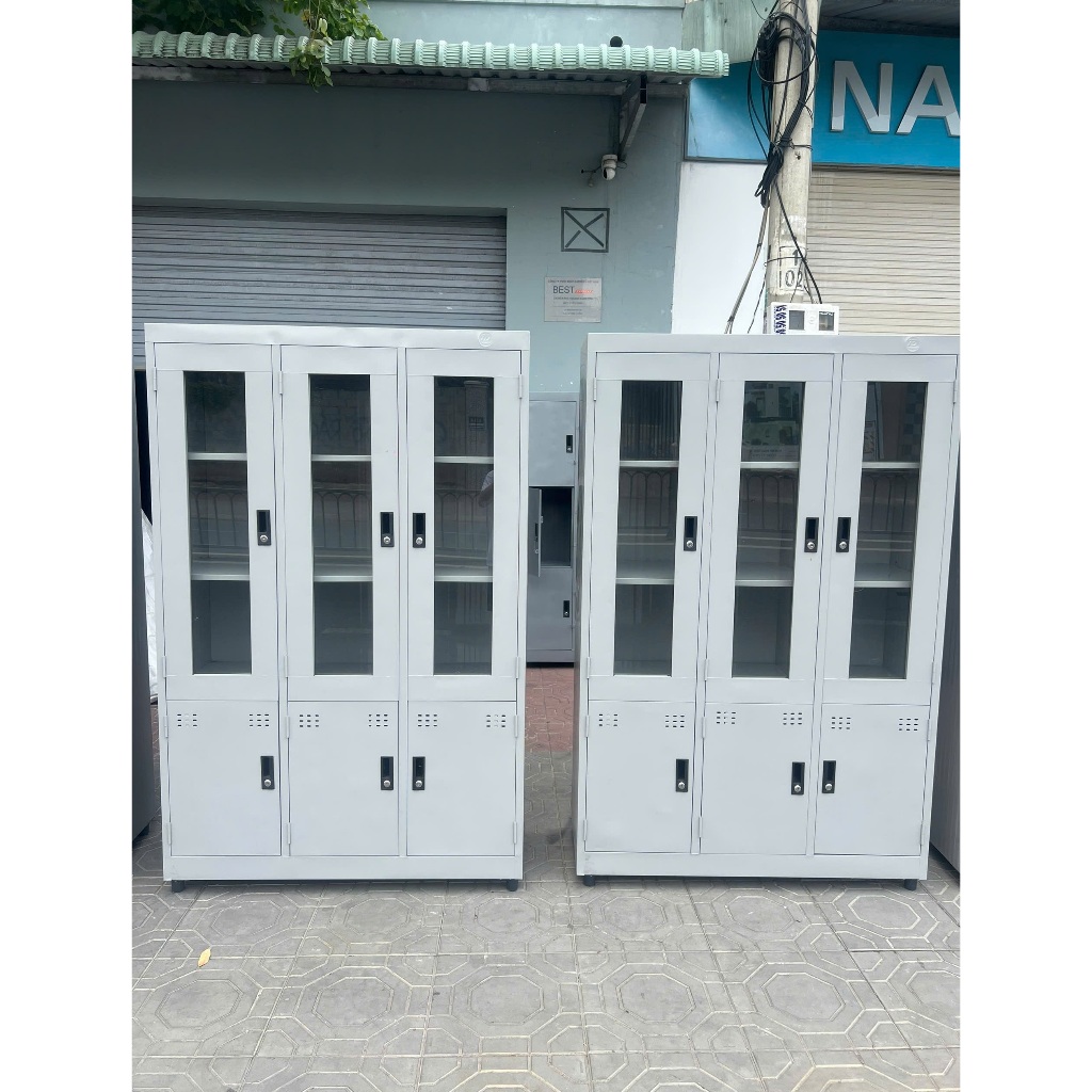 tủ hồ sơ sắt 4 cánh kính dùng cho văn phòng hiện nay