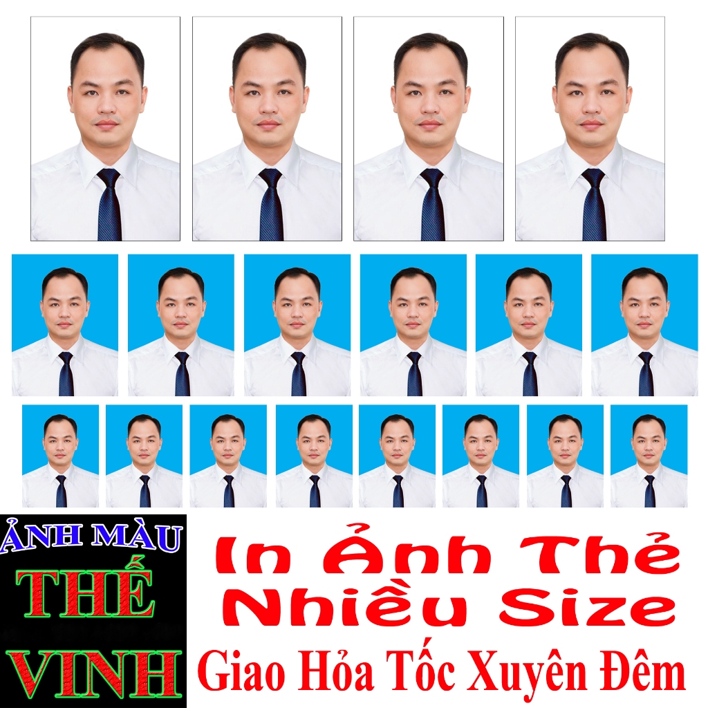 In ảnh thẻ nhiều size - Giao hàng Hỏa tốc xuyên đêm (Sau 18h) tại TPHCM