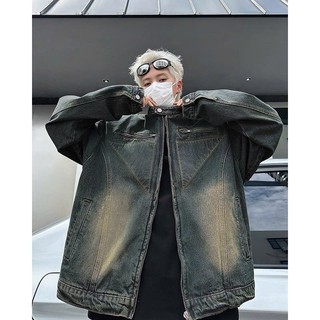 Áo Khoác Denim Jeans Jacket Unisex Dây Kéo Tam Giác Wash 2 Color