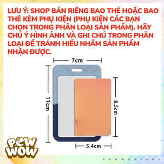 Bao Đựng Thẻ Nhân Viên Nhựa ABS Phong Cách Nhân Vật Hoạt Hình Biển Sâu Gradient Navy Minimal Blue Abstract