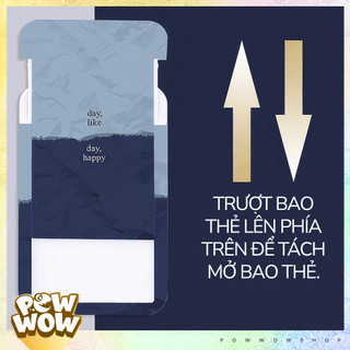 Bao Đựng Thẻ Nhân Viên Nhựa ABS Phong Cách Nhân Vật Hoạt Hình Biển Sâu Gradient Navy Minimal Blue Abstract