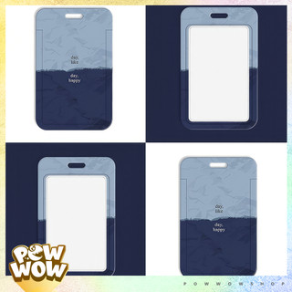 Bao Đựng Thẻ Nhân Viên Nhựa ABS Phong Cách Nhân Vật Hoạt Hình Biển Sâu Gradient Navy Minimal Blue Abstract