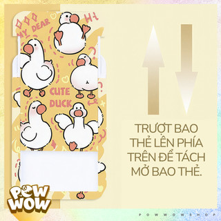Bao Đựng Thẻ Nhân Viên Nhựa ABS Phong Cách Nhân Vật Hoạt Hình Vịt Trắng White Duck Cute Yellow