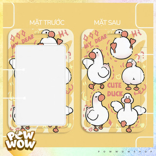 Bao Đựng Thẻ Nhân Viên Nhựa ABS Phong Cách Nhân Vật Hoạt Hình Vịt Trắng White Duck Cute Yellow