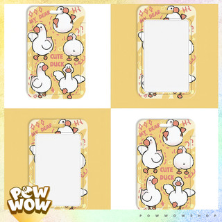 Bao Đựng Thẻ Nhân Viên Nhựa ABS Phong Cách Nhân Vật Hoạt Hình Vịt Trắng White Duck Cute Yellow