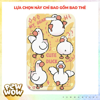 Bao Đựng Thẻ Nhân Viên Nhựa ABS Phong Cách Nhân Vật Hoạt Hình Vịt Trắng White Duck Cute Yellow