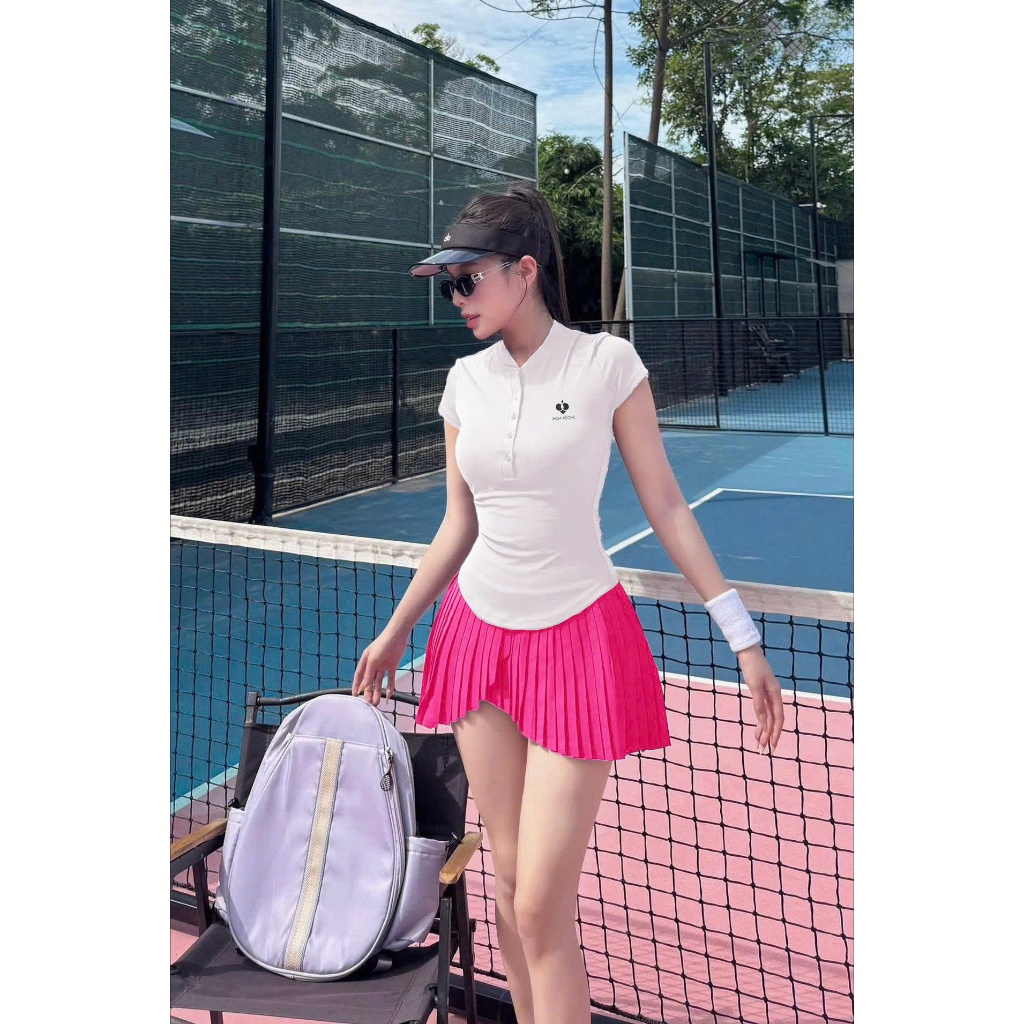 [PICKLEBALL] Bộ thể thao nữ, Áo váy Quảng Châu cao cấp chơi Pickleball Golf Tennis, cầu lông