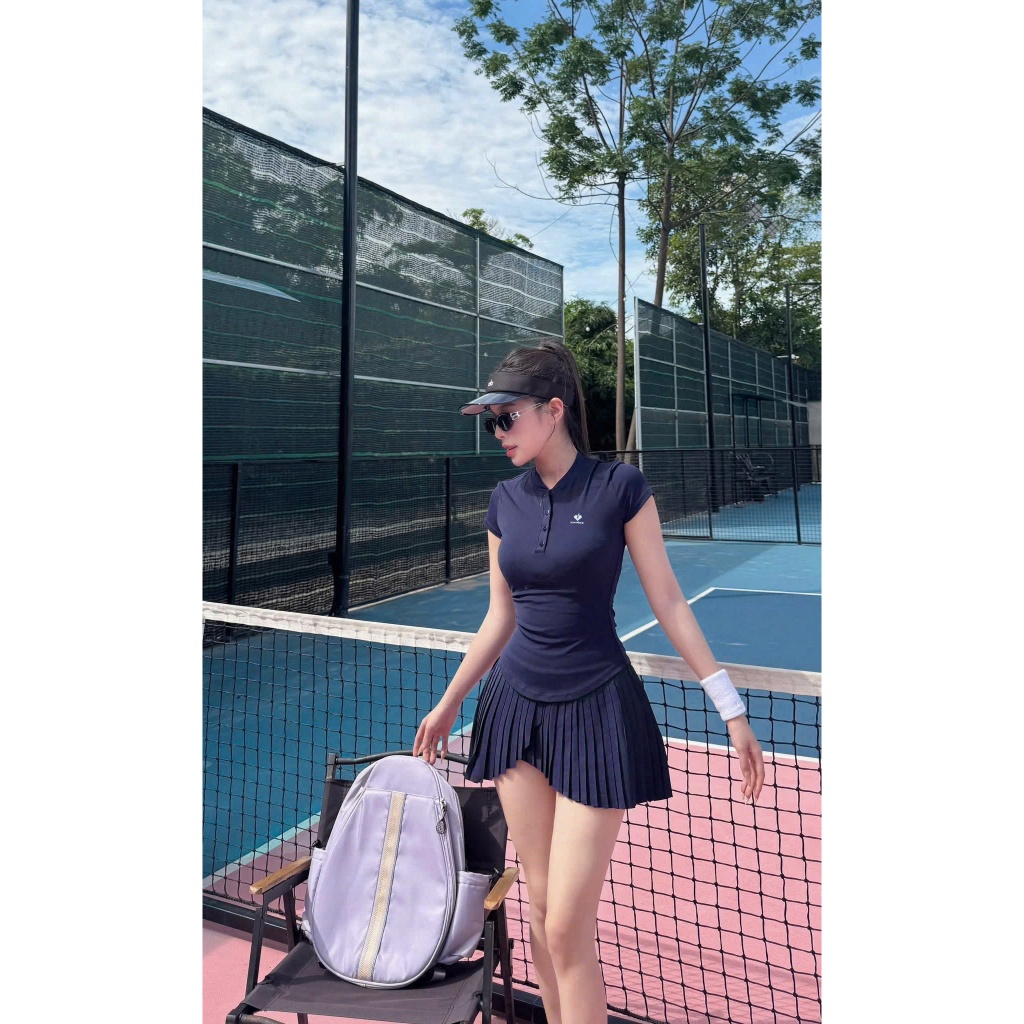 [PICKLEBALL] Bộ thể thao nữ, Áo váy Quảng Châu cao cấp chơi Pickleball Golf Tennis, cầu lông
