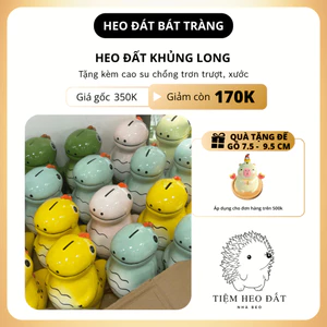 Heo Đất Khủng Long Siêu Cute – Gốm Bát Tràng Tiết Kiệm & Decor Ngộ Nghĩnh