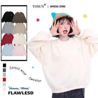 [TOSUN] Áo Sweater Nỉ Ép Hàn Form Rộng Boxy Thêu Logo TOSUN S19