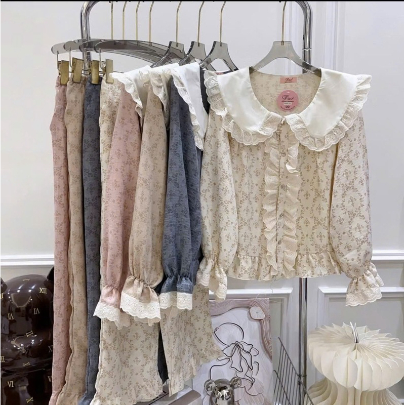 Bộ Ngủ Pijama Nữ , Bộ Ngủ Đũi Vân Mây