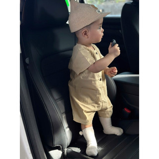 Jumpsuit Vàng Be Cổ Tròn Cho Bé Trai