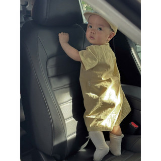 Jumpsuit Vàng Be Cổ Tròn Cho Bé Trai