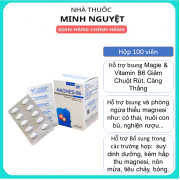 Viên Uống MAZZGIN DHG – Bổ Sung Magie & Vitamin B6 Giảm Chuột Rút, Căng Thẳng – Hộp 100 Viên