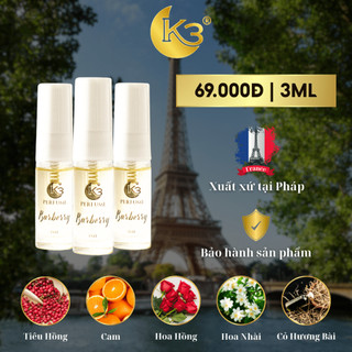 Gift Test Nước Hoa Nữ Barberry 3ML - K3 Perfume