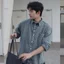 Áo Sơ Mi Denim Nam Nữ Dinoman Denim Cao Cấp Mềm Mịn Đứng Form Trẻ Trung Tôn Dáng Dễ Phối Đồ - SM06-2