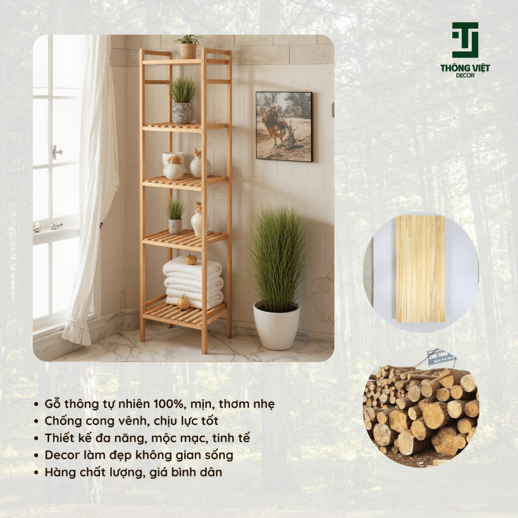 [TV-K004] Kệ Treo Quần Áo Gỗ Vuông Phong Cách Hàn Quốc Size Nhỏ, Giá Đựng Đồ Decor Trang Trí Phòng Ngủ