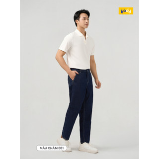 Quần jeans nam baggy raw denim YODY co giãn nhẹ thấm hút tốt MCJE25A146