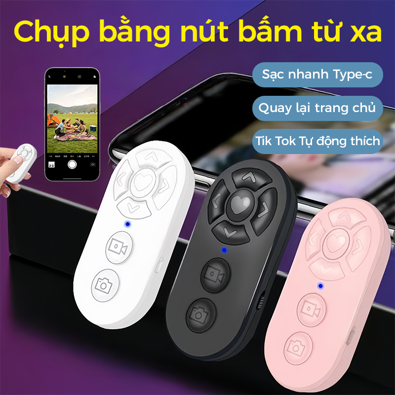 Chụp ảnh từ xa thông minh, phát trực tiếp và Selfie, duyệt Tik Tok và video ngắn, nhẹ và di động, điều khiển từ xa Bluet