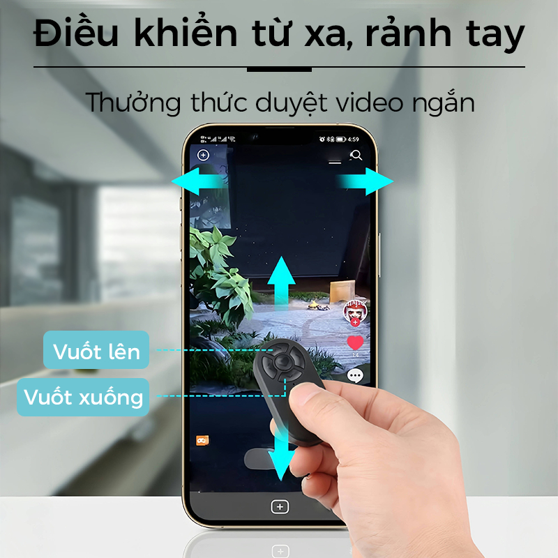 Chụp ảnh từ xa thông minh, phát trực tiếp và Selfie, duyệt Tik Tok và video ngắn, nhẹ và di động, điều khiển từ xa Bluet