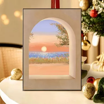Tranh treo tường phòng ngủ cảnh hoàng hôn HH93 - Tranh trang trí, decor phòng khách, phòng ngủ, phòng làm việc cao cấp