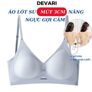 Áo ngực nữ su bản to có đệm mút dày nâng ngực 3CM không lộ viền Áo lót bra không gọng hở lưng A1107