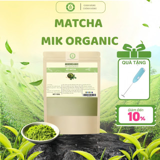 (Kol, Kol) Bột Matcha MIK ORGANIC gói 100g, nguyên chất, pha chế đồ uống, làm bánh,matcha latte, matcha whisk
