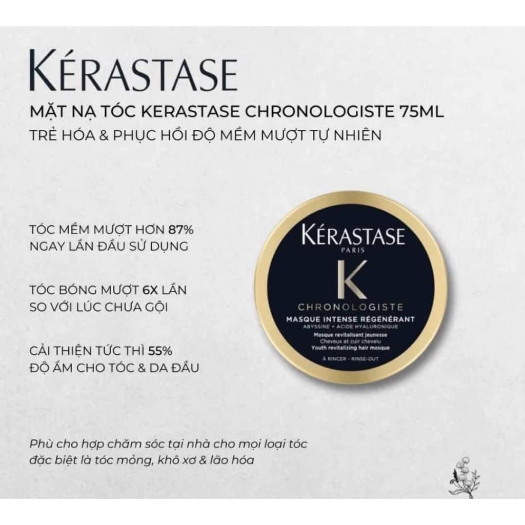 Kem ủ tóc Kerastase Chronologiste Masque Intense Regenerant, mặt nạ tóc