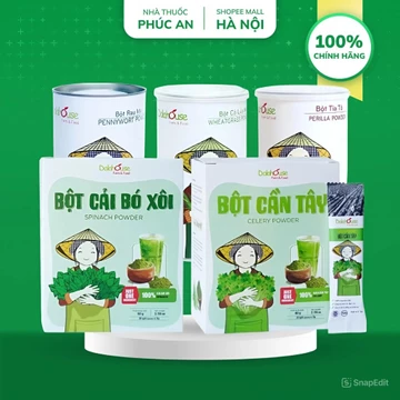 Bột cần tây, rau má, diếp cá, tía tô, củ dền, lúa mì Dalahouse - nguyên chất, không chất bảo quản