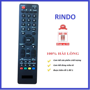 Remote điều khiển tivi rindo smart hàng mới 100% - Tặng kèm pin !