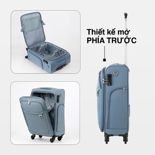 Vali Vải MIAvn Legend Walker 4053 - Size 16/21 inch, Vải Nylon Siêu Bền Chống Thấm, Bánh Xe Tháo Rời, Cổng Sạc USB