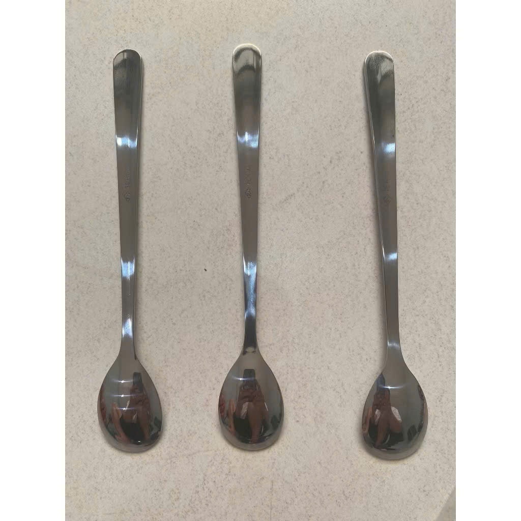 Combo 10 thìa muỗng cafe inox cán dài 18cm dùng để pha chế - Thìa muỗng đầu ngọn cán dài 18cm dùng pha chế nước, cafe.