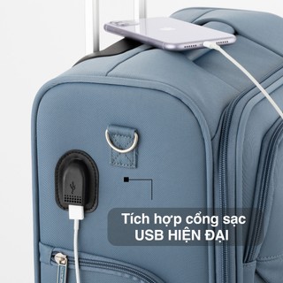 Vali Vải MIAvn Legend Walker 4053 - Size 16/21 inch, Vải Nylon Siêu Bền Chống Thấm, Bánh Xe Tháo Rời, Cổng Sạc USB