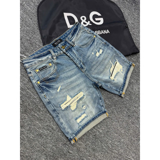 Quần Short Jean Nam 2 màu Xanh Nhạt và đậm Rách Gối – Chất Denim Cao Cấp, Form Regular Fit Cá Tính