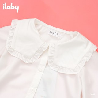 Set đồ đi học bé gái ILABY HCM áo sơ mi dài tay và chân váy xếp ly kèm nơ cho bé gái [1949 2558]