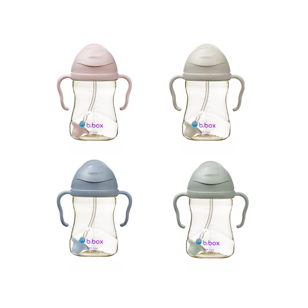Bình nước bbox 360 độ có van chống sặc và tay cầm cho bé tập uống nước 240ml