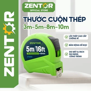 Thước cuộn thép Zentor 3m 5m 8m 10m cao cấp chính hãng - Thước đo xây dựng chuyên dụng đủ kích thước