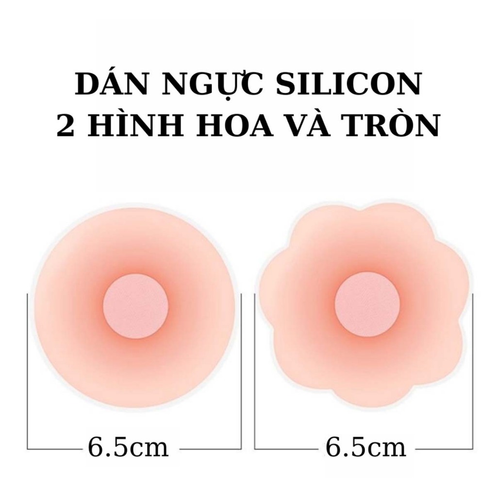 Miếng dán ngực keo silicon chống lộ đầu ti keo siêu dính tái sử dụng nhiều lần hộp 5 cặp LANIXA