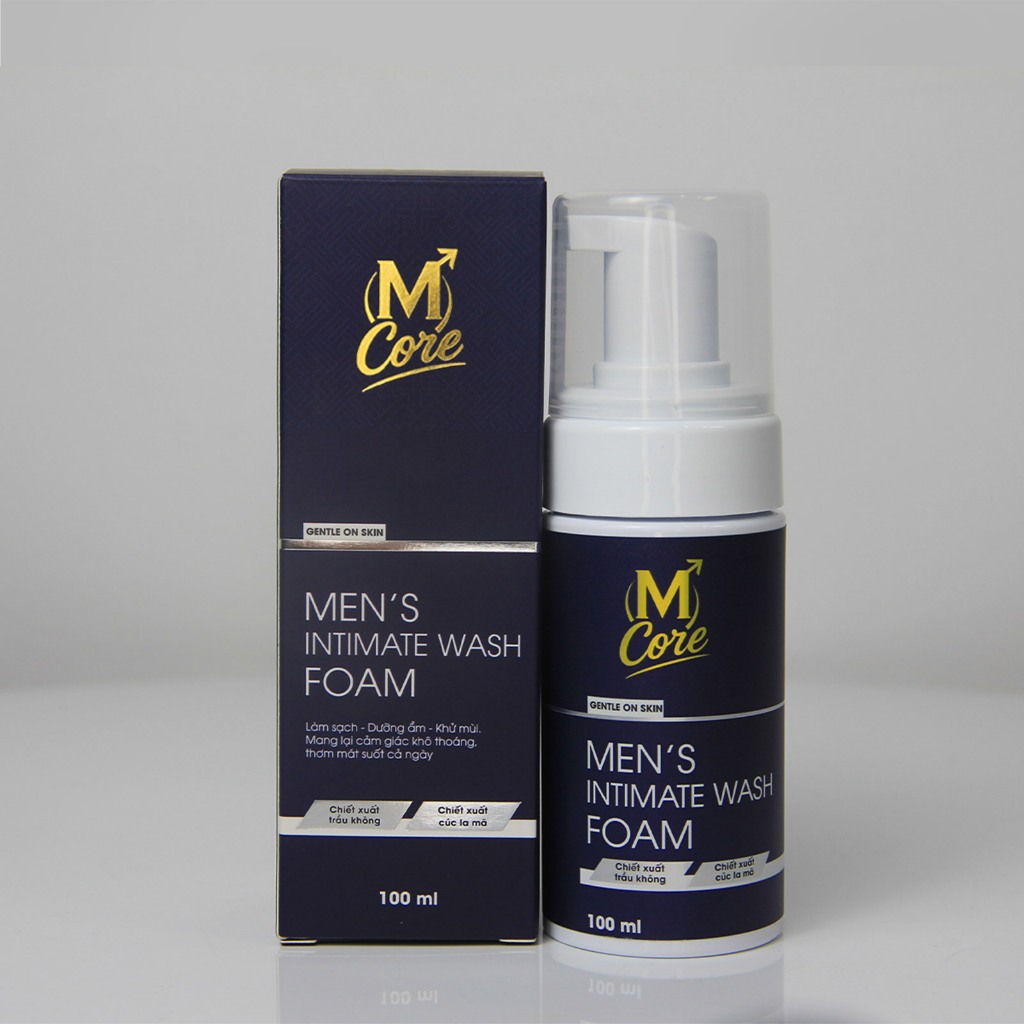Bọt rửa vệ sinh nam M Core Men's Intimate Wash Foam 100ml – làm sạch, khử mùi, khô thoáng thơm mát