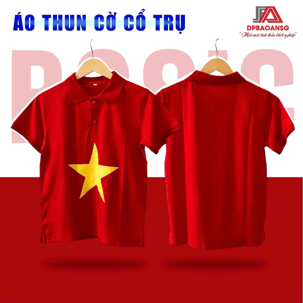 Áo Polo Cờ Nam Nữ Vải Cá Sấu Thoáng Mát, Form Đẹp, Dễ Phối Đồ – Mặc Sự Kiện, Thể Thao