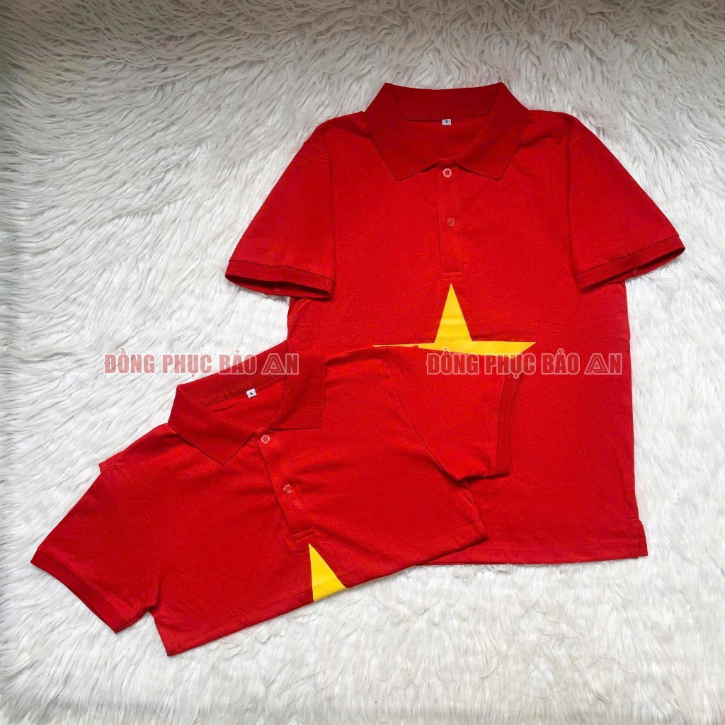 Áo Polo Cờ Nam Nữ Vải Cá Sấu Thoáng Mát, Form Đẹp, Dễ Phối Đồ – Mặc Sự Kiện, Thể Thao