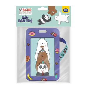Thẻ tên và dây đeo vải đa năng dành cho nhân viên văn phòng phù hợp đi làm đi học – We Bare Bears