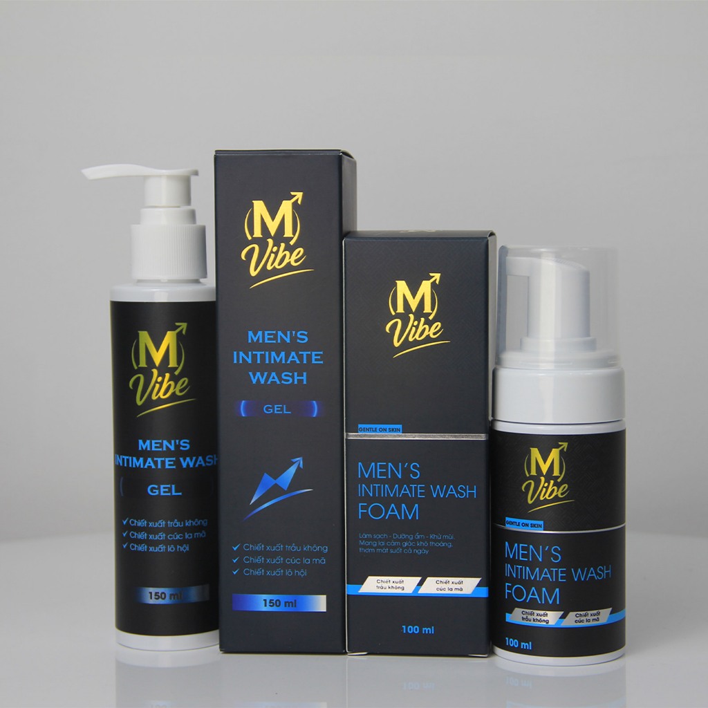 [Combo 2 chai] Dung dịch vệ sinh nam M Vibe Men's Intimate Wash Gel & Foam làm sạch dịu nhẹ, khử mùi
