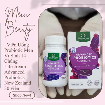 [Công ty] Viên Uống Probiotic Men Vi Sinh 14 Chủng Lifestream Advanced Probiotics New Zealand 30 viên