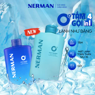 Sữa tắm gội hương nước hoa NERMAN 0 Độ 4in1 330ml Dưỡng Body Dưỡng thể