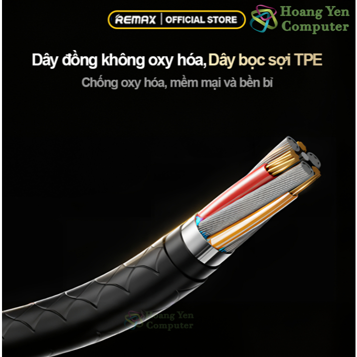 Tai Nghe Có Dây Remax RM-670 Jack Cắm 3.5mm, Có Micro Đàm Thoại - Chính Hãng - Hoàng Yến Computer