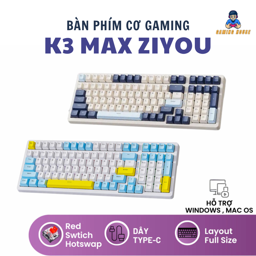 Bàn phím cơ gaming ZIYOULANG K3 Max